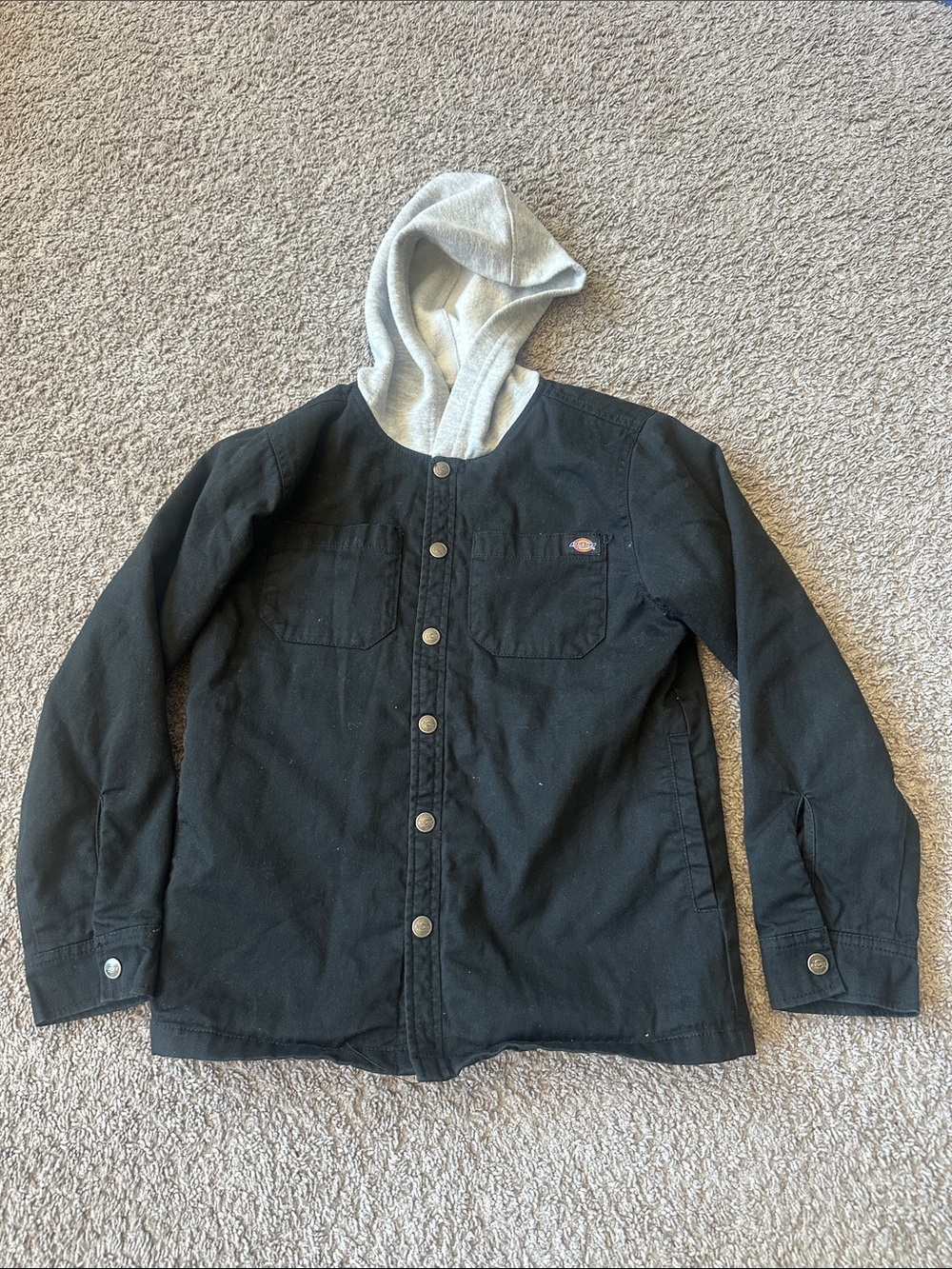Dickies Black Jacket with Light Gray Hood
